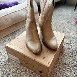 Mix No. 6 Metallic Gold Ankle Boots
